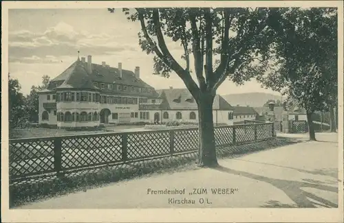 Ansichtskarte Kirschau Korzym Fremdenhof "Zum Weber" 1929