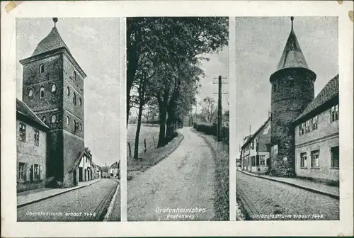 Ansichtskarte Gräfenhainichen 3 Bild: Stadttore, Straßen 1940 