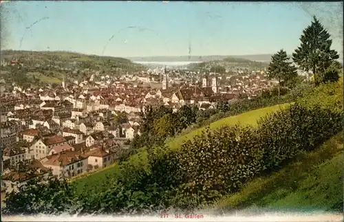 St. Gallen San Gallo / Sogn Gagl / St-Gall Blick auf den Ort 1907
