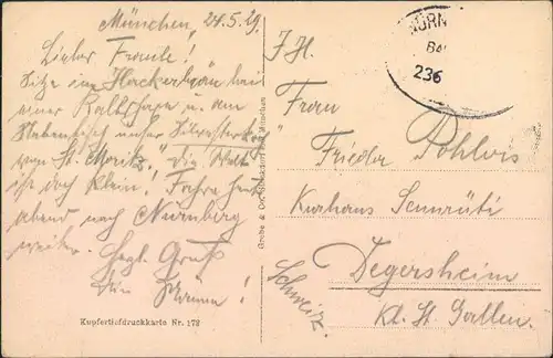 Ansichtskarte München Rathaus mit Frauenkirche 1929