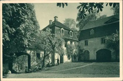 Weesenstein (Müglitz) Schloss Weesenstein - Äußerer Schloßhof 1928