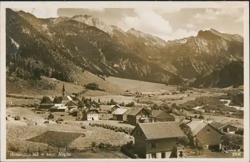 Hinterstein / Allgäu Blick auf Hinterstein 865m bayr. Allgäu 1933