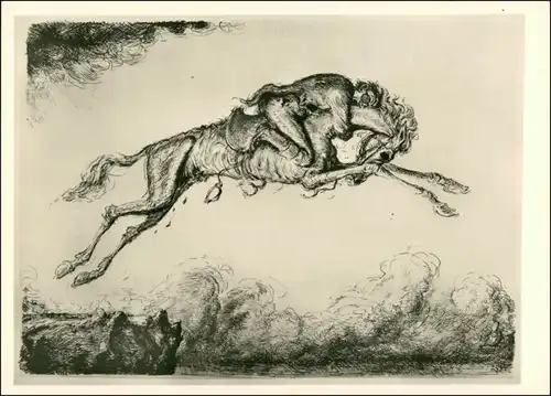  Politische Zeichnung: Widerstand, totes Pferd, kein Zurück 1933