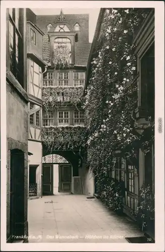 Ansichtskarte Frankfurt am Main Das Wannebach - Römerhöfchen 1934