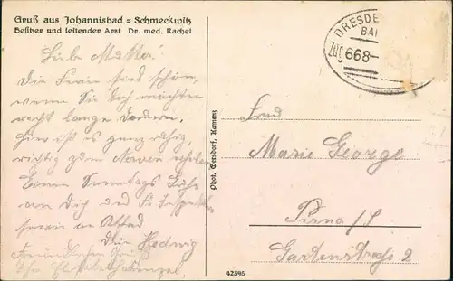 Schmeckwitz (Oberlausitz) Smječkecy Kurhaus Moor- und Schwefelbad 1909