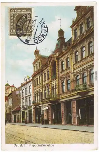 Osijek Eszék Esseg  Essegg  Essek) Kapucinska ulica 1929