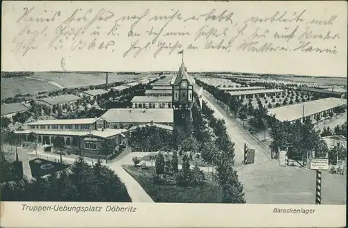 Ansichtskarte Dallgow-Döberitz Barackenlager 1912 