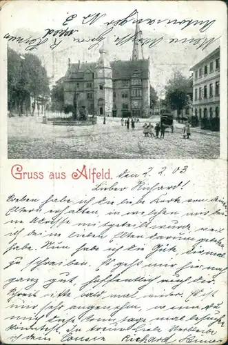 Ansichtskarte Alfeld (Leine) Partie auf dem Marktplatz 1903 