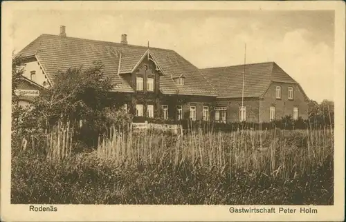 Ansichtskarte Rodenäs-Südtondern Gastwirtschaft Peter Holm 1918 