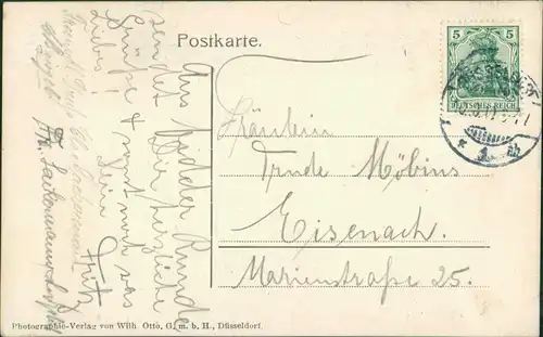 Ansichtskarte Düsseldorf Wein Restaurant zur alten Stadt Andreasstrasse 1910 