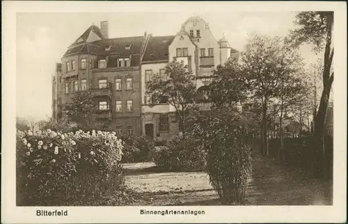 Ansichtskarte Bitterfeld Binnengärtenanlage - Straße 1922 