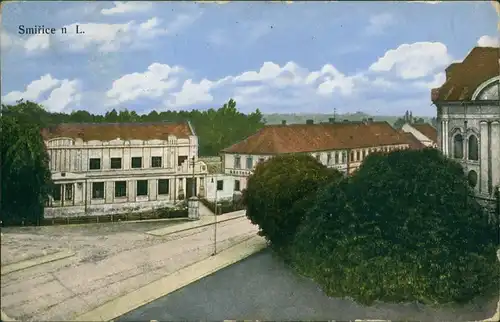 Postcard Smirschitz Smiřice Straßenpartie 1913 