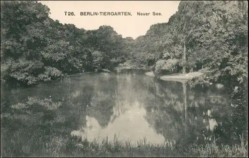 Ansichtskarte Tiergarten-Berlin Tiergarten - Neuer See 1928 