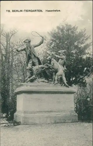 Ansichtskarte Tiergarten-Berlin Tiergarten - Hasenhetze 1938 