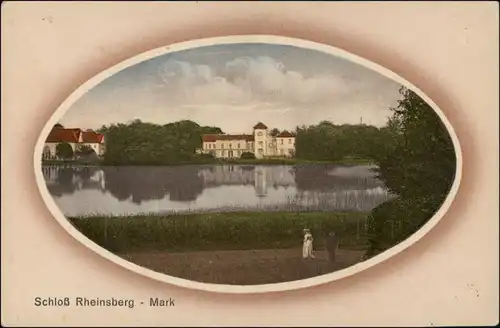 Ansichtskarte Rheinsberg Passepartout Schloß Rheinsberg 1924 