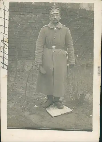 Ansichtskarte  Soldat höherer Dienstgrad, Fotokarte 1918 Privatfoto 