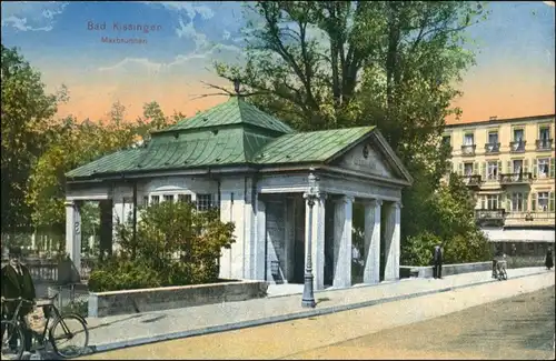 Ansichtskarte Bad Kissingen Straßenpartie - Marktbrunnen 1917 