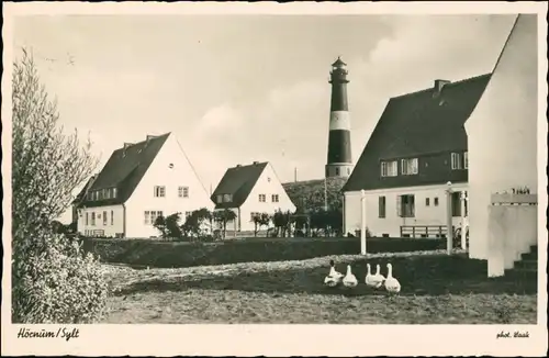 Hörnum (Sylt) Hörnem (Hørnum) Einfamilienhäuser, Leuchtturm 1934 