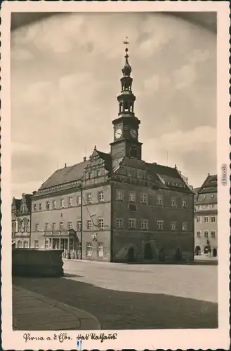 Ansichtskarte Copitz-Pirna Rathaus 1953