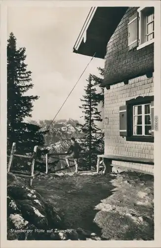 Ansichtskarte Grainau Starnberger Hütte auf der Zugspitze 1931