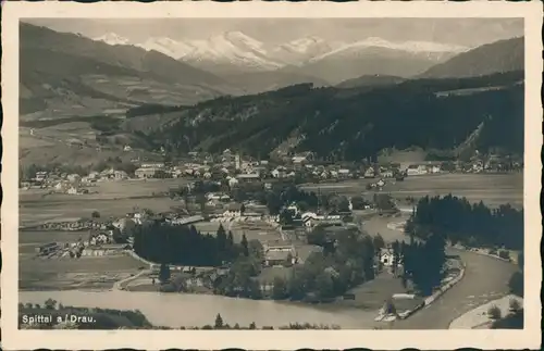 Ansichtskarte Spittal an der Drau Panorama-Ansicht 1932