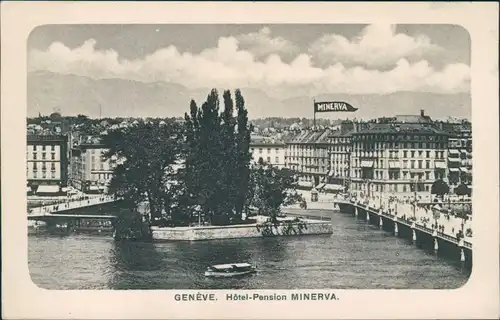 Ansichtskarte Genf Genève Stadt, Hotel Pension MINERVA 1916 