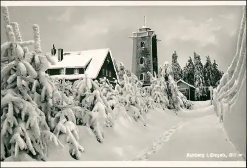 Ansichtskarte Stützengrün Partie auf dem Kuhberg im Winter 1940 