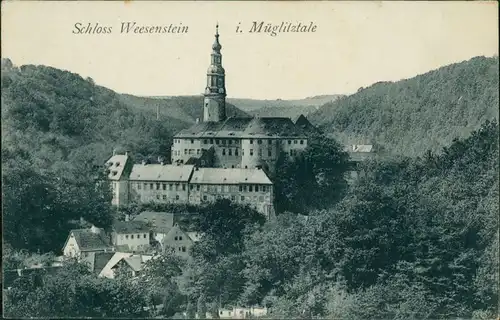 Ansichtskarte Wesenstein-Dohna Schloß Wesenstein 1918