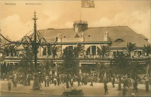 Ansichtskarte Hamburg Alsterpavillon 1922 