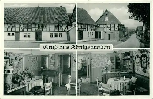 Ansichtskarte Königsdahlum-Bockenem 4 Bild: Gasthof, Innenansichten 1932 