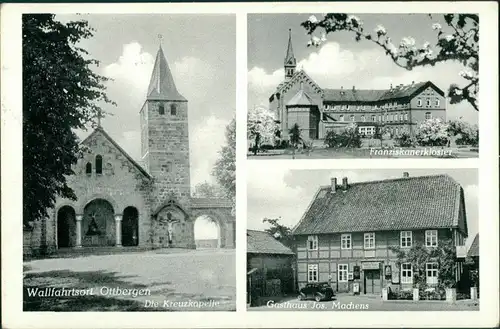 Ansichtskarte Ottbergen-Schellerten 3 Bild: Kirche, Kloster, Gasthaus 1955