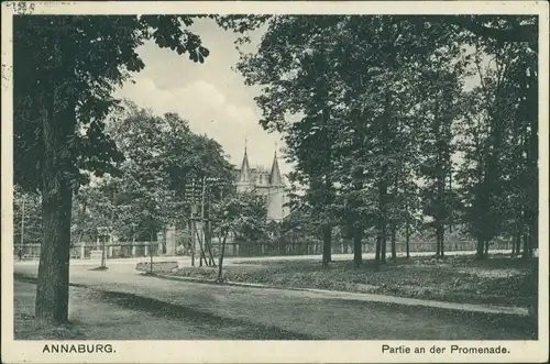 Ansichtskarte Annaburg Partie an der Promenade 1928 