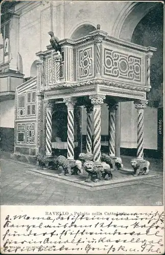 Cartoline Ravello Pulpito nella Cattedrale 1905