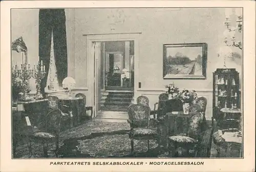 Oslo Kristiania PARKTEATRETS SELSKABSLOKALER - MODTAGELSESSALON 1930