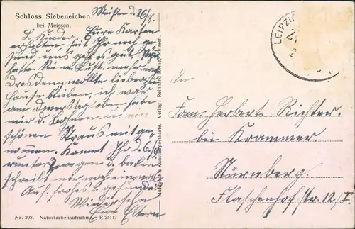 Ansichtskarte Meißen Schloß Siebeneichen 1913