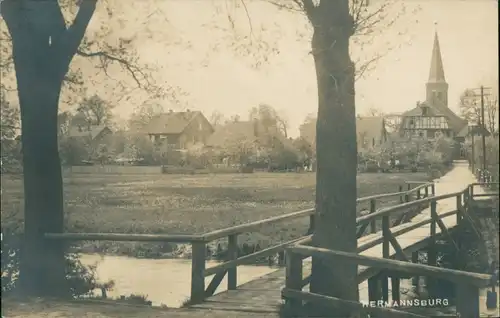 Ansichtskarte Hermannsburg Straßenpartie 1913 