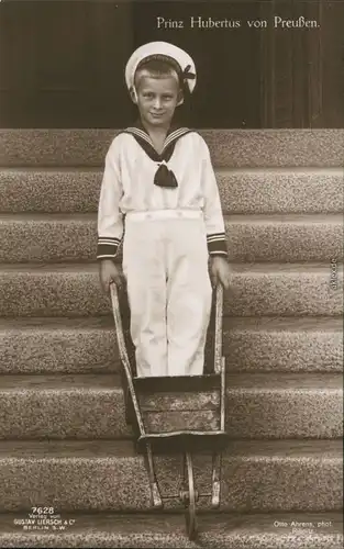 Ansichtskarte  Prinz Hubertus von Preußen 1908