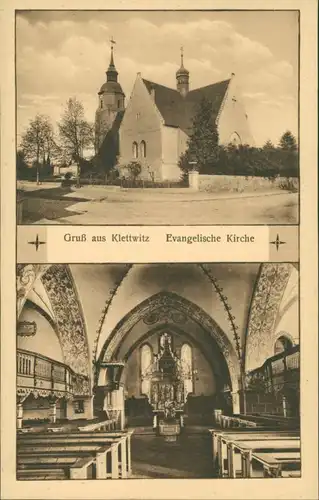 Ansichtskarte Klettwitz Clettwitz 2 Bild: Kirche - Innen 1924 