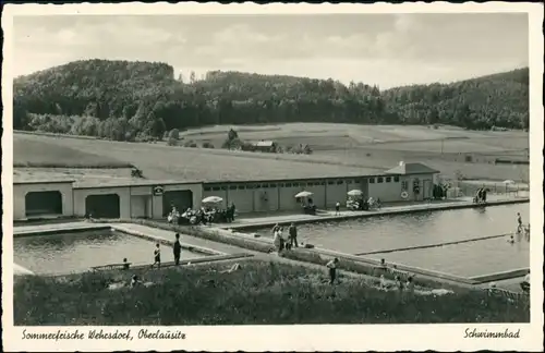 Ansichtskarte Wehrsdorf-Sohland (Spree) Załom Schwimmbad 1934 