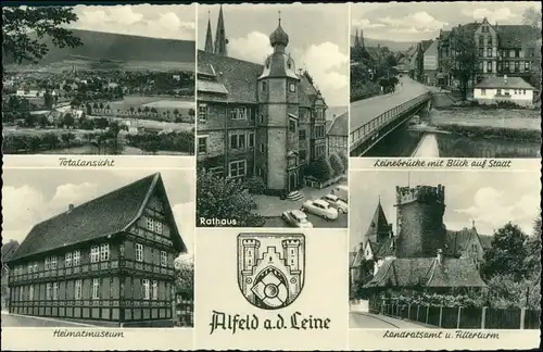 Ansichtskarte Alfeld (Leine) Mehrbild: Museum, Totale, Landratsturm 1965 