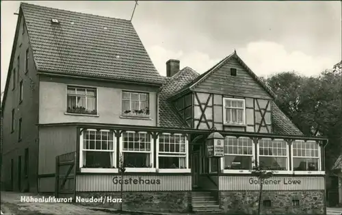 Ansichtskarte Neudorf (Harz) Gästehaus Goldener Löwe 1964 