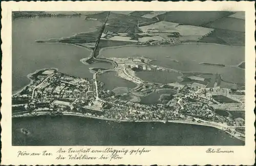 Ansichtskarte Plön Luftbild aus großer Höhe 1932 