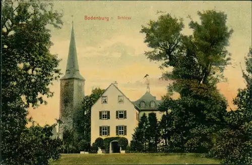 Ansichtskarte Bodenburg Partie am Schloß 1909 