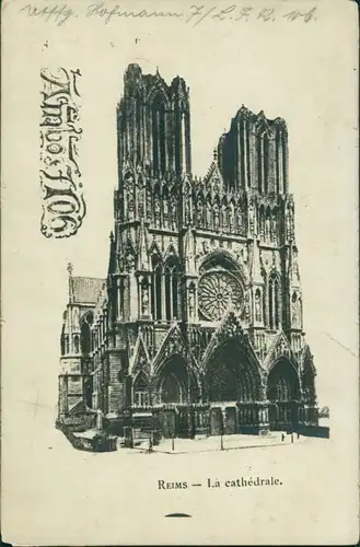 CPA Reims Reims La Catherale 1915 