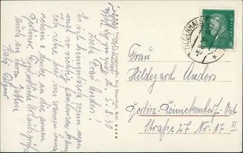 Postcard Bad Ziegenhals Głuchołazy Partie am Ort 1929 