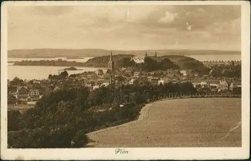 Ansichtskarte Plön Partie an der Stadt 1923 