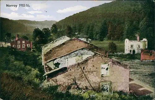 CPA Norroy-le-Sec zerstörte Ortschaft - WK1 1916 