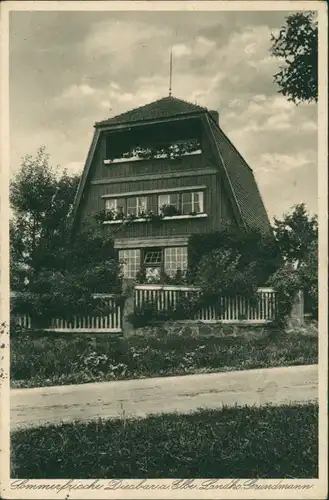 Ansichtskarte Diesbar (Elbe)-Nünchritz (Elbe) Landhotel Grundmann 1928 