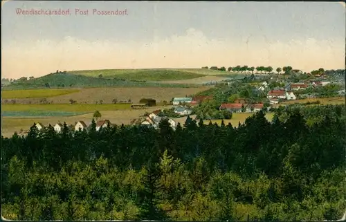 Karsdorf (ehemals Wendisch-Carsdorf)-Rabenau Blick auf die Stadt 1926