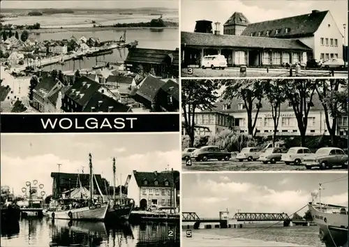 Wolgast Hafen, Kreiskrankenhaus, HOG Vier Jahreszeiten, Dampferanlegestelle 1975